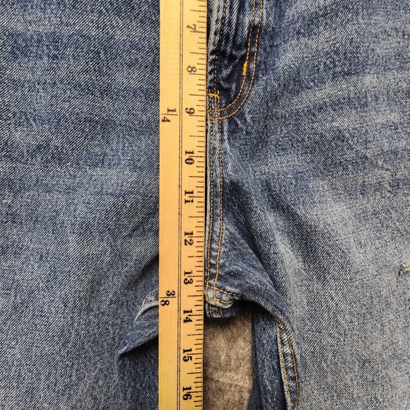 Arizona‎ Skater Jean Womens Sz 15 Blue Distressed Wide Leg Slouchy High Rise NEW - Picture 8 of 10